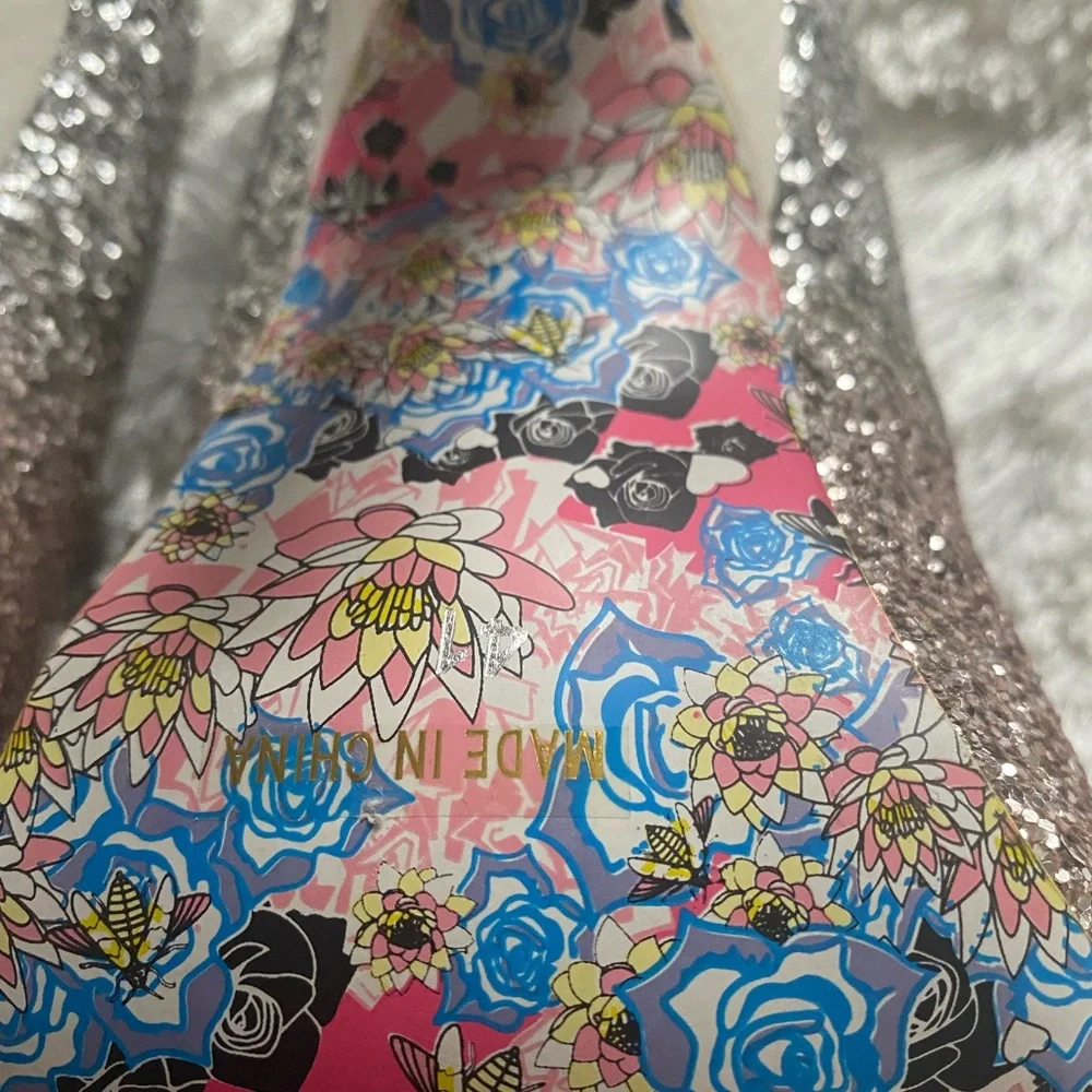 IRREGULAR CHOICE Women’s Ombre Glitter Bow Heels